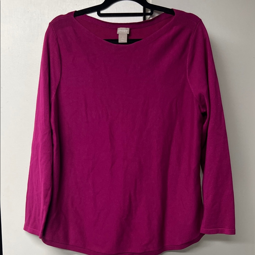 Chico’s Fuchsia Long Sleeve Top